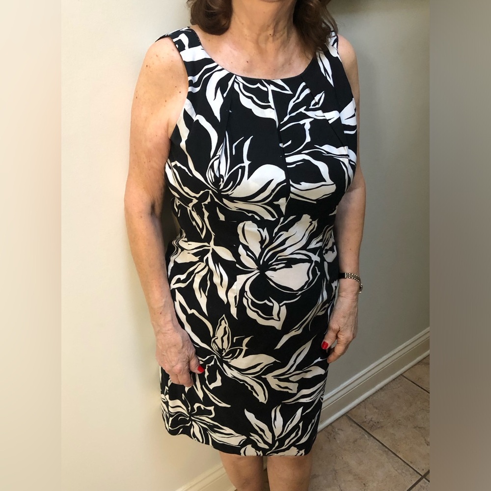 R & K Originals, Black and White Floral Dress